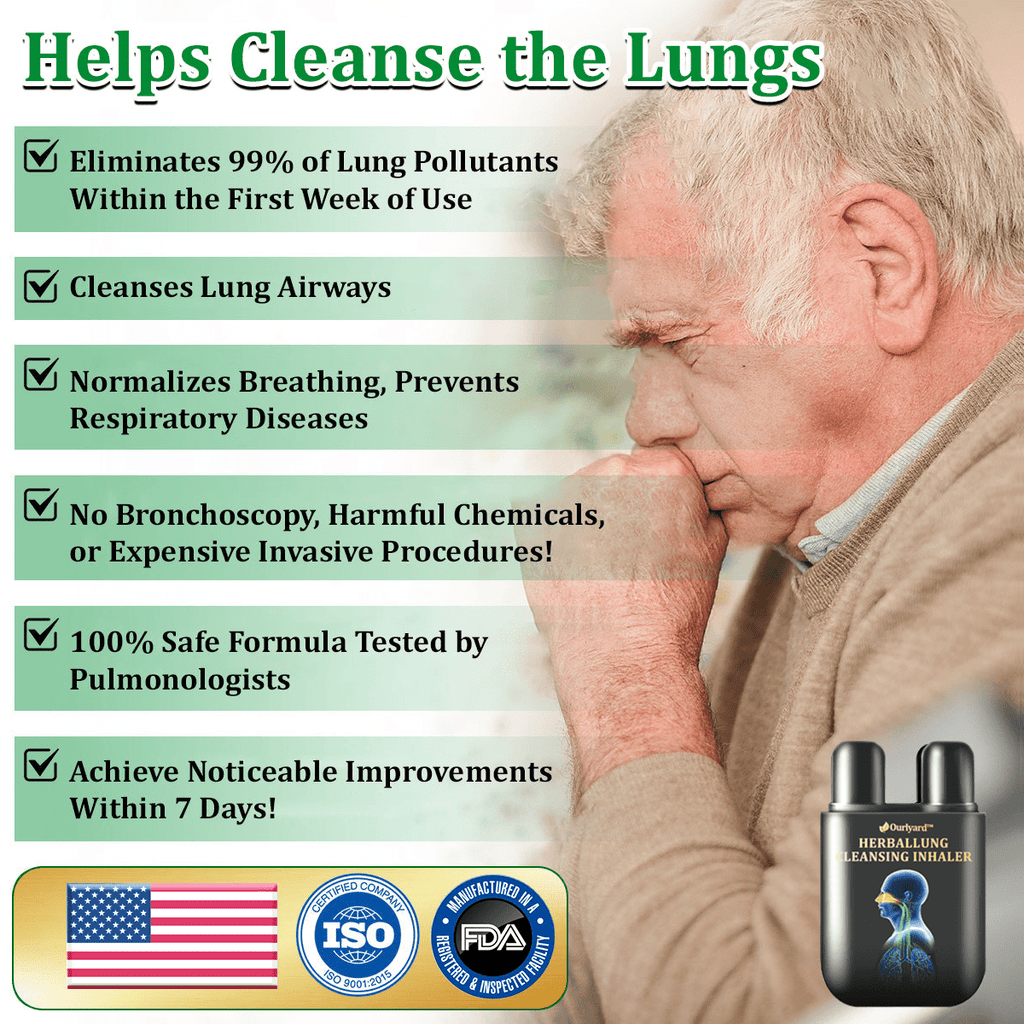 💜✅Official Store:Ourlyard® Herbal Lung Cleansing Inhaler👨‍⚕️FDA Certification(💝 Cough, wheezing, shortness of breath, sputum, stuffy nose, bronchitis, bronchitis, allergy symptoms, lung discomfort💝)